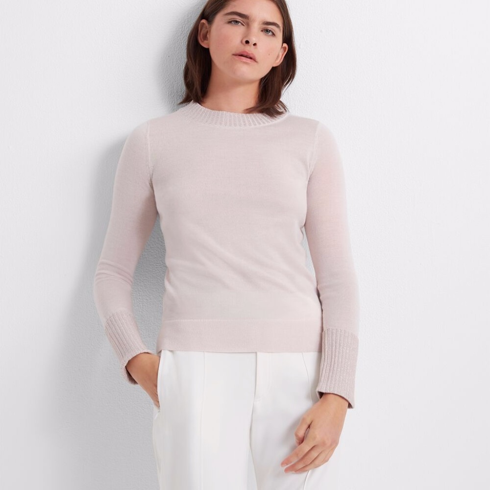 Lurex Trim Sweater Grey Club Monaco NWT